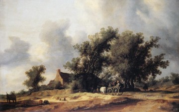  Carretera Arte - Paisaje de carretera Salomon van Ruysdael